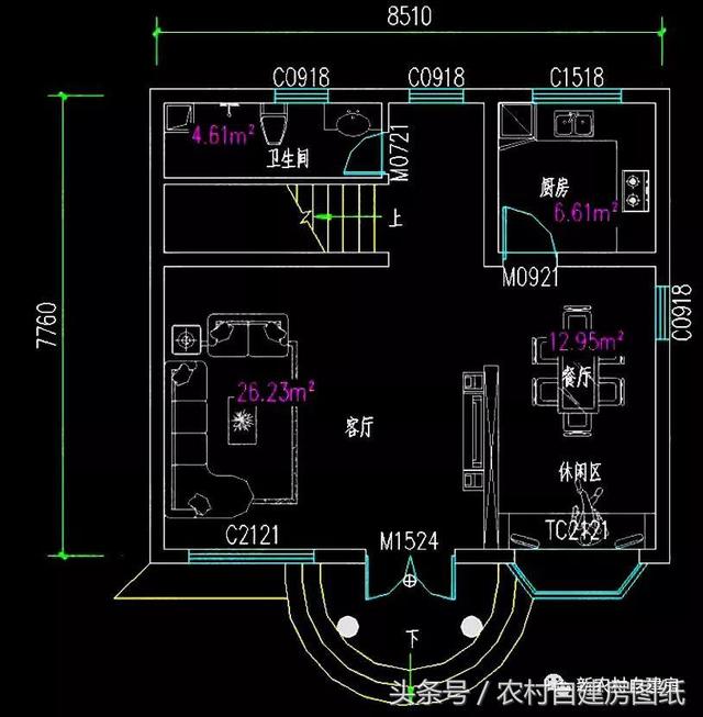 70平米的宅基地,建一栋精致别墅,占地小花费少,怎么能错过?