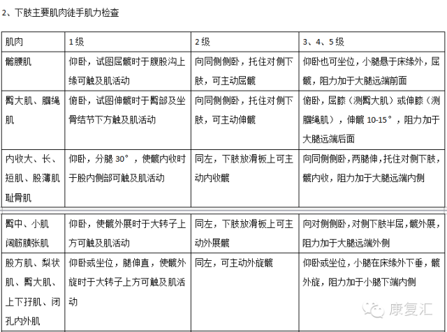 应用的是1916年美国哈佛大学矫形外科学教授lovett提出的肌力分级方法