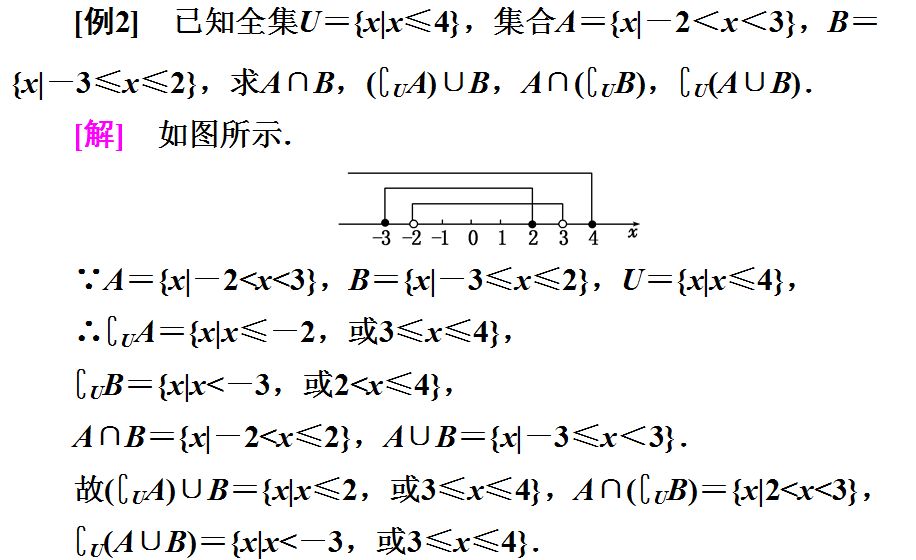 则先把集合中的元素一一列举出来,然后结合交集,并集,补集的定义来