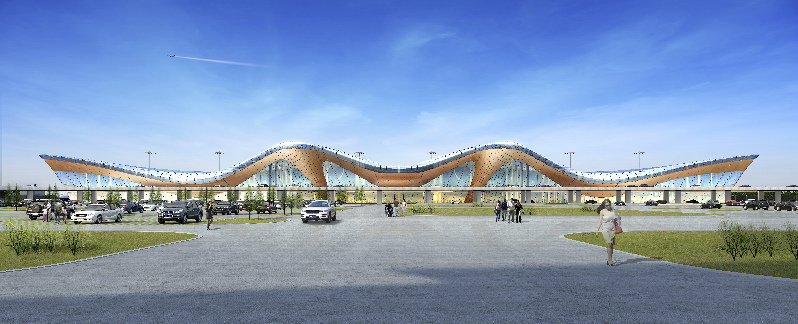 达州迁建机场航站楼外观确定"巴国神鸟"方案