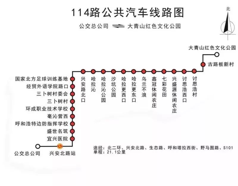 经实地勘察,呼和浩特市公交总公司 将于7月24日开通114路,115路