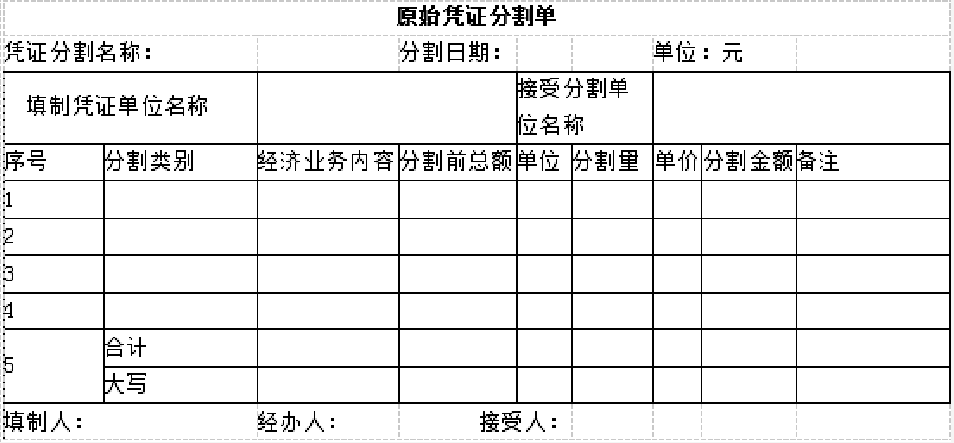 实务i 原始凭证分割单是什么?