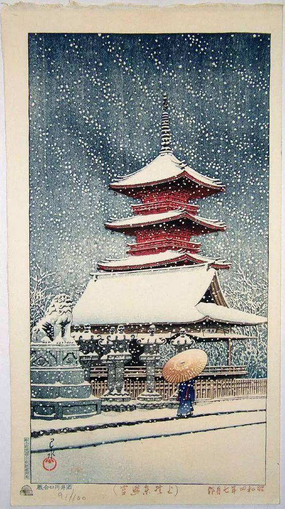 100张美到极致的日本画- 雪花新闻