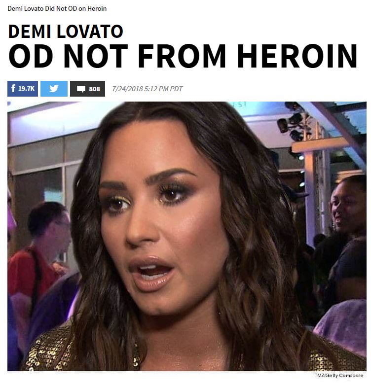 demilovato吸食海洛因过量被紧急送医事实不是这个样子的