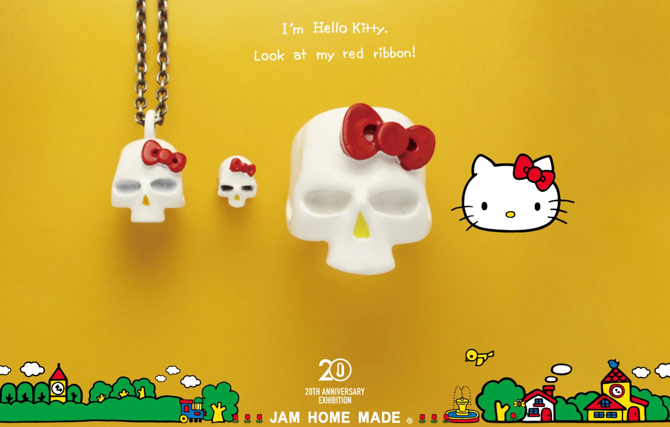 当hello kitty变成骷髅…jam home made x hello kitty饰品来袭!