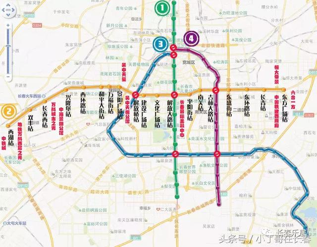 本地宝办事指南提供长春地铁1,2号线规划调整 向四个方向延长有关的