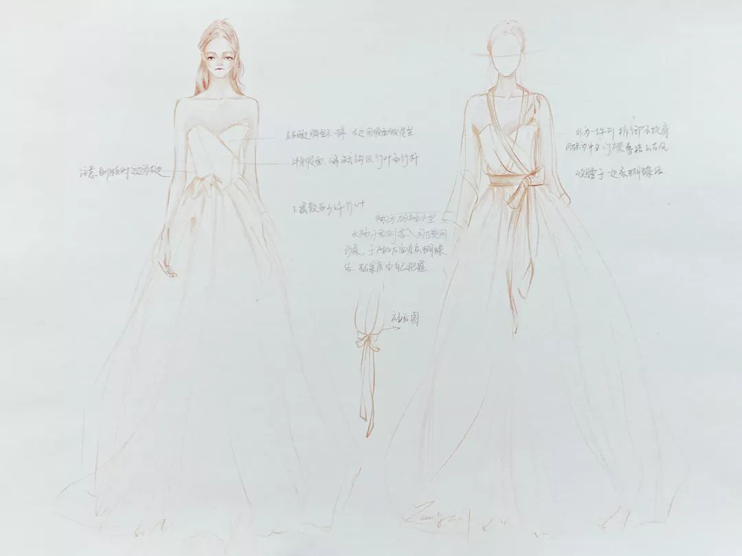 用蜡笔 画一件婚纱_女装 邀29位婚纱设计师为凯特王妃画婚纱设计图