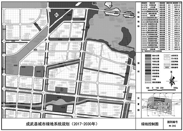 成武县城市绿地绿线规划公示!你家附近有吗?