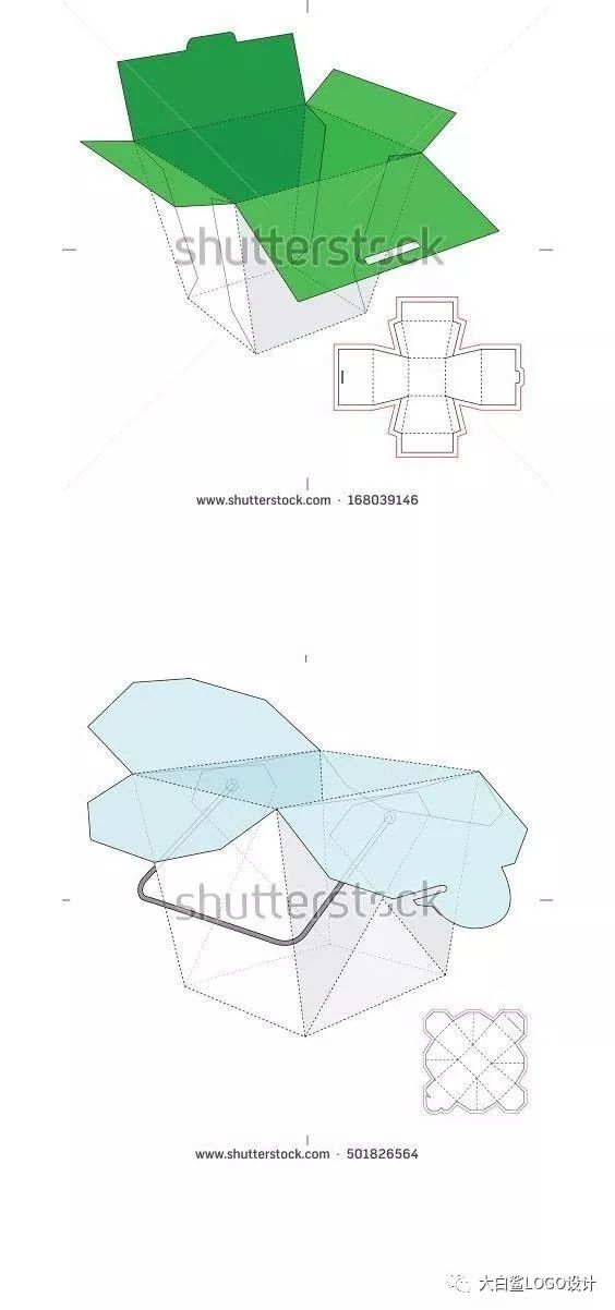 异形盒子包装展开图设计参考马