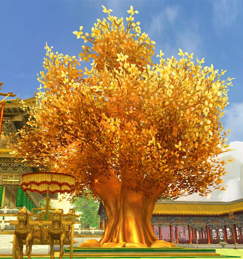 (图3)耀眼的黄金树,直接将富贵信息烙印到生命磁场中 返回搜