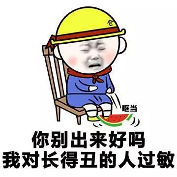 我对长的丑的人过敏【宋民国搞笑表情包