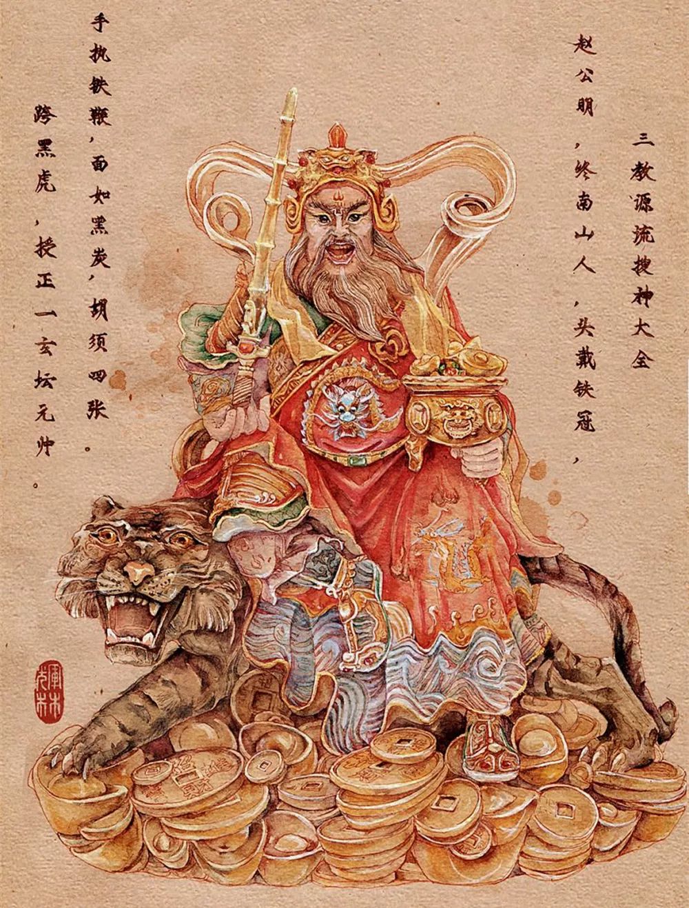 正财神赵公明,文财神比干,武财神关帝,儒商之祖子贡,道商之祖范蠡.