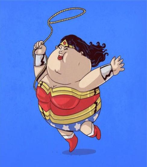 超人,与蝙蝠侠同为正义联盟核心人物的超人也胖成了这样,试问还怎么