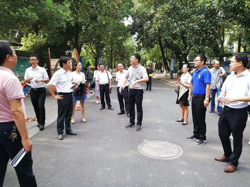 7月27日,衢州市教育局基教处处长翁胜华来校指导校园文化工作布置.