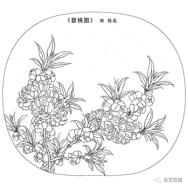 宋高清工笔画小品白描稿40幅临摹必备