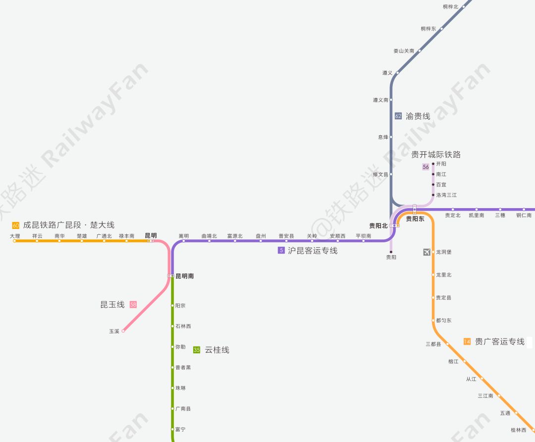 高铁最全线路图(2018年7月