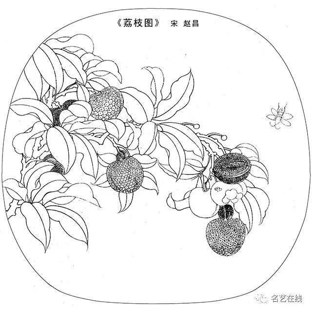 宋高清工笔画小品白描稿40幅临摹必备