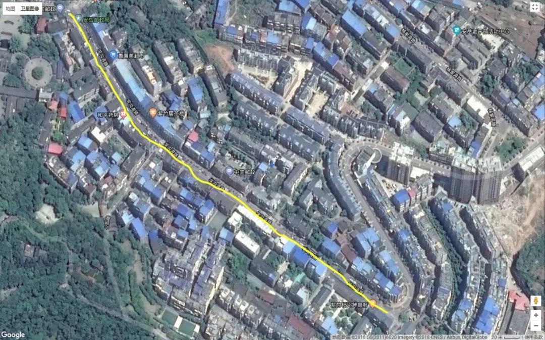 你想知道从卫星地图上看安岳的街道是什么样的吗?图片