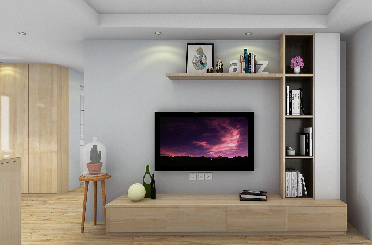 相比较造型单调,色彩单一的设计,那些简约,大气,精致的电视柜造型更加