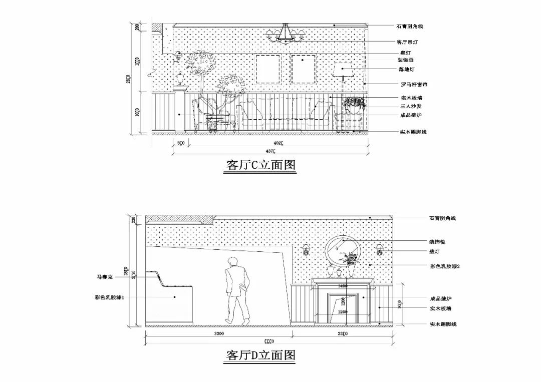 【免费分享】绝美方案丨简美效果图 cad施工图学习案例