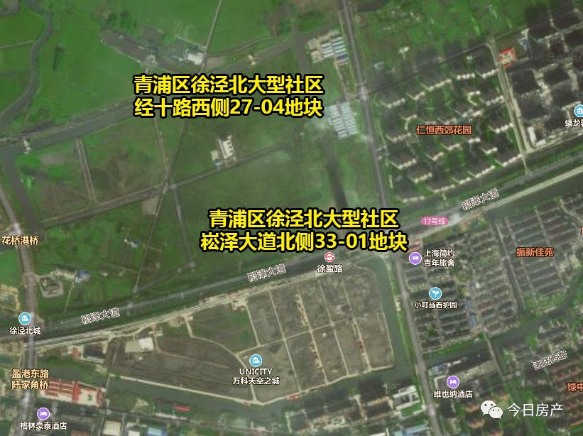 青浦区徐泾北大型社区 崧泽大道北侧33-01地块 四至范围:东至经十路