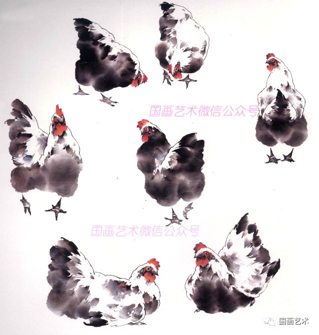 国画技法写意画鸡