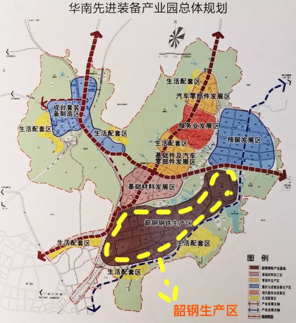 东莞市合作共建的珠江西岸先进装备产业带韶关配套区,规划总面积约43