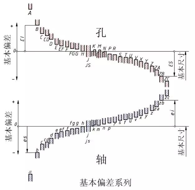 为了便于分析,一般将尺寸公差与基本尺寸的关系,按放大比例画成简图