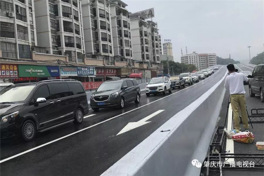 肇庆桥北路含跨线桥风华路文德路通车上西江大桥可走高架桥