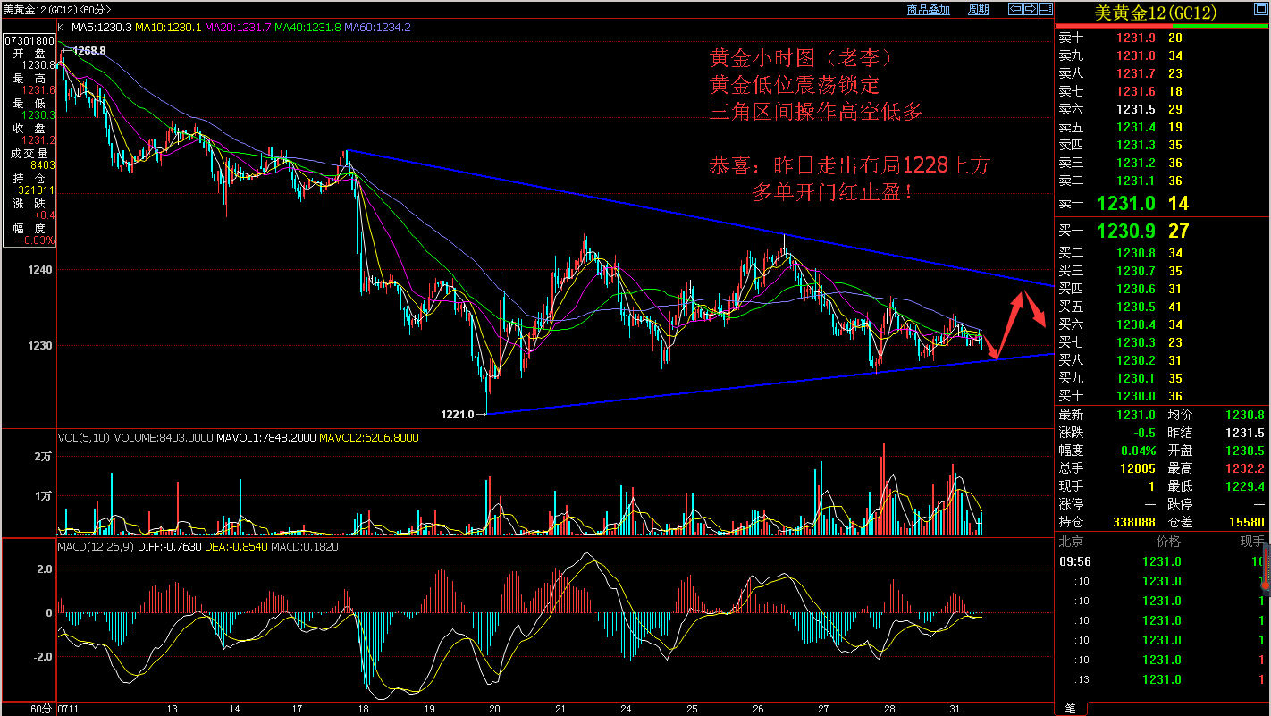 名家解盤：7.31黃金月線收官大方向還是空，原油低多為主！ 商業 第1張