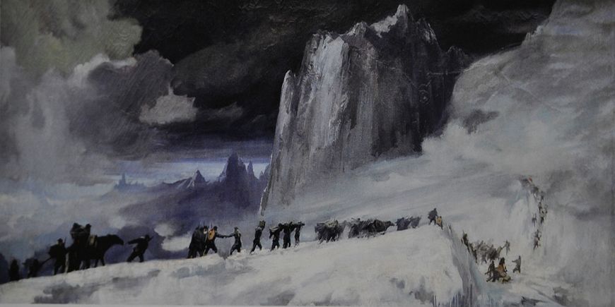 油画《红军过雪山》 艾中信 1957