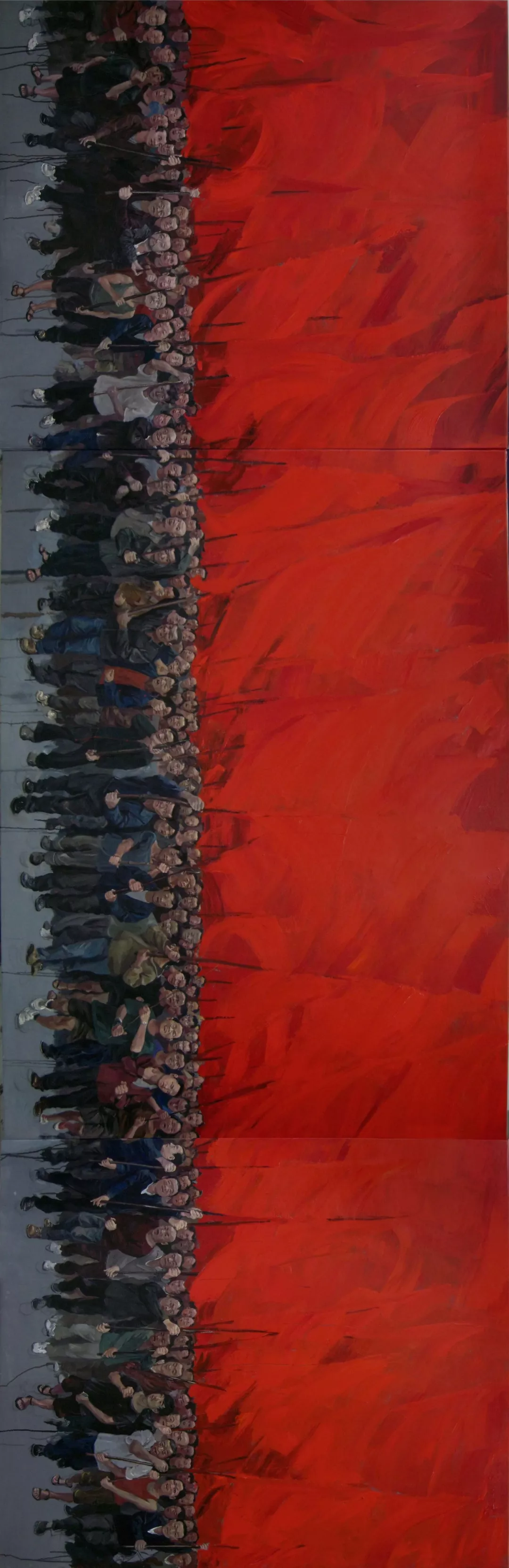 红旗 200cm×600cm 布面油画 2009(建议横向观看)