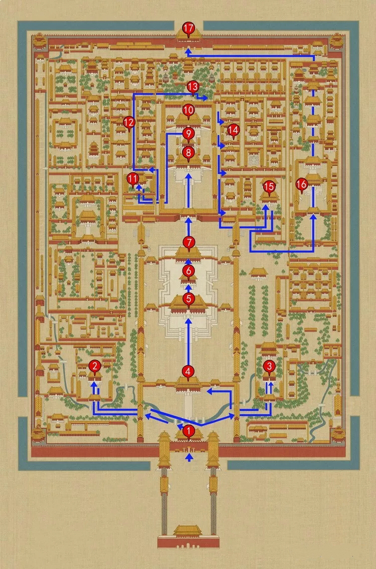 Half-a-day Tour (Plan A) 1. The Meridian Gate (Wu men)(图3)