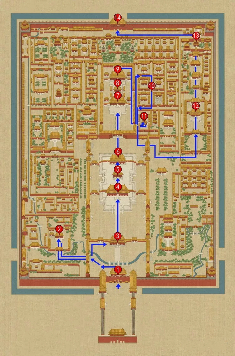 Half-a-day Tour (Plan A) 1. The Meridian Gate (Wu men)(图2)