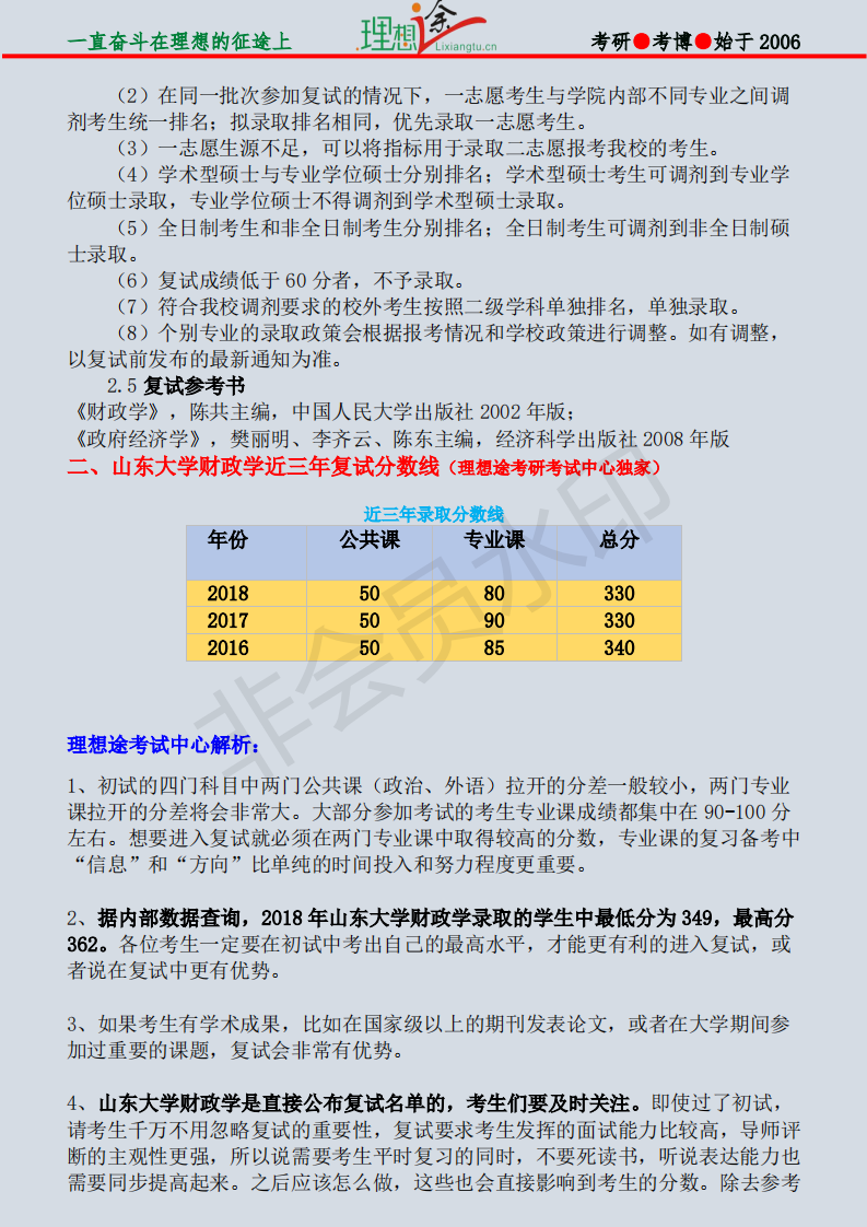 财政学考研