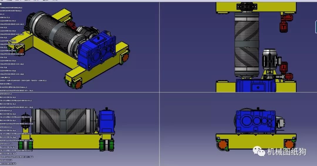 【工程机械】汽车起重机卷扬机3d模型图纸 stp格式