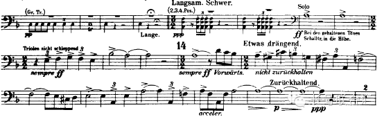 马勒第三交响曲第一乐章的长号solo堪比长号协奏曲啊