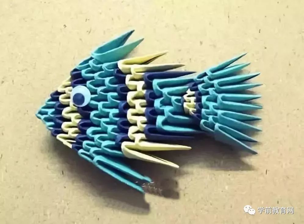创意手工:简单热带小鱼用三角插做超详细包学会!