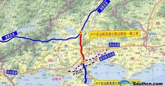 揭西最新的高速预计2019年通车,兴汕高速汕尾段