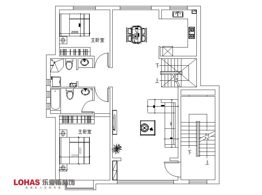 简单儒雅的四室两厅新中式风格