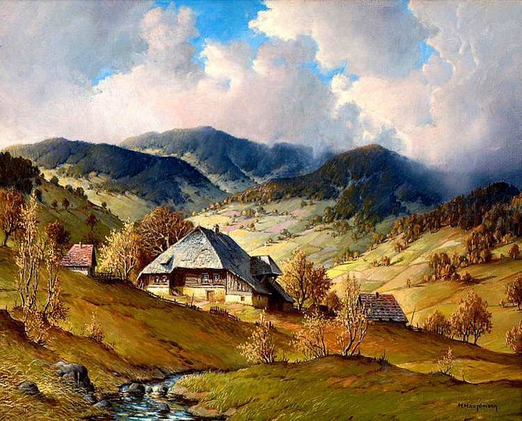德国画家卡尔豪普特曼风景油画作品欣赏