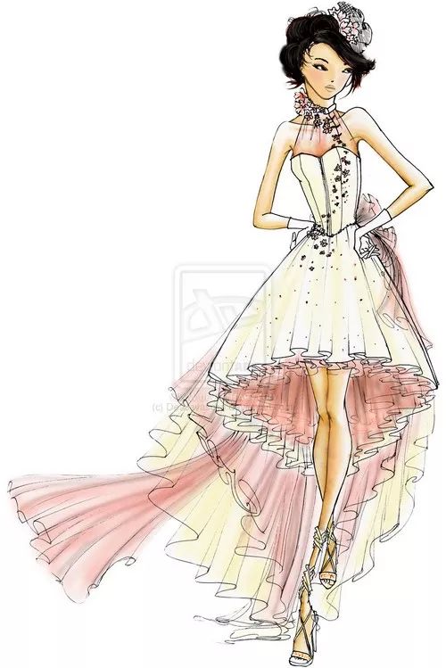 婚纱设计手绘_服装设计图片手绘图片(2)