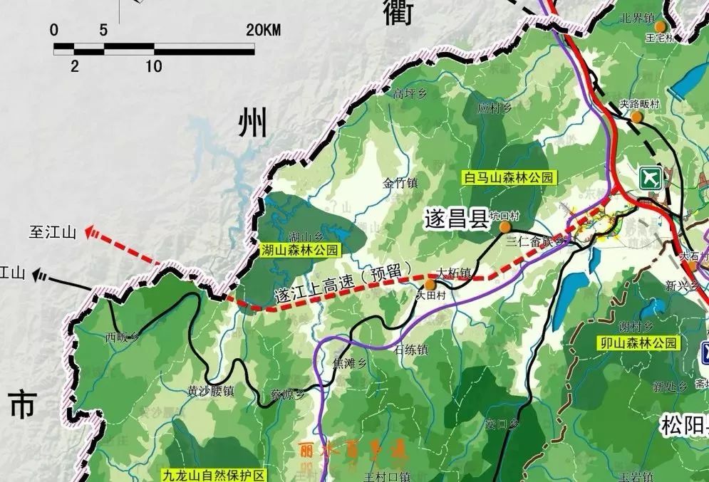 金松(遂)龙高速 金松(遂)龙高速公路丽水段长约70公里,主要连接金华