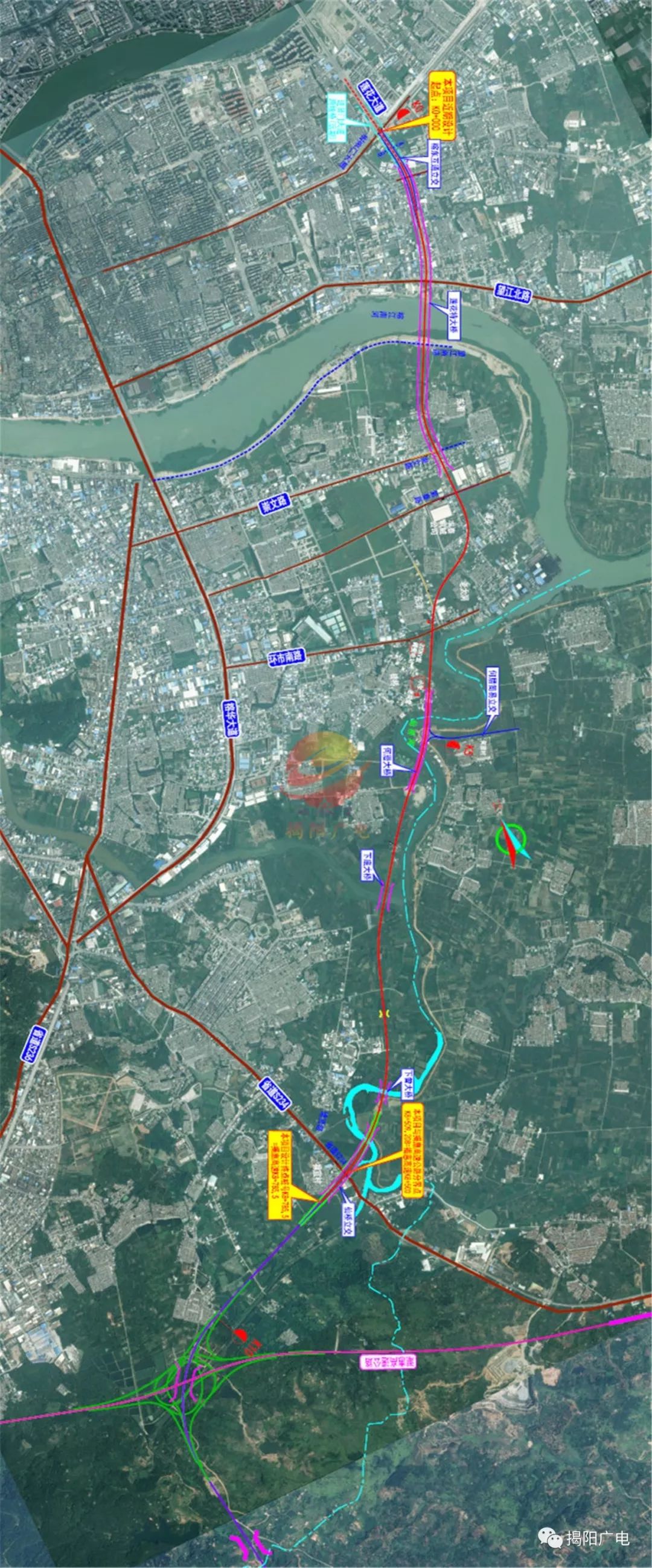 城市综合交通规划图▲揭惠高速市区连接线效果图▲莲花大桥效果图