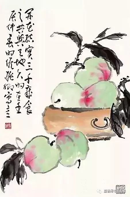 跟徐湛老师学写意花鸟画桃子的画法