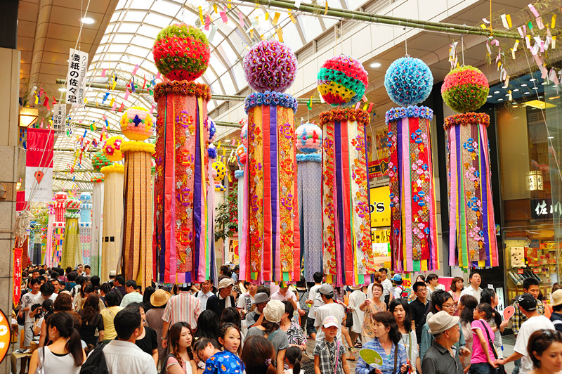 日本宫城仙台七夕节的正确打开方式将日本文化与中华文化完美融合的最