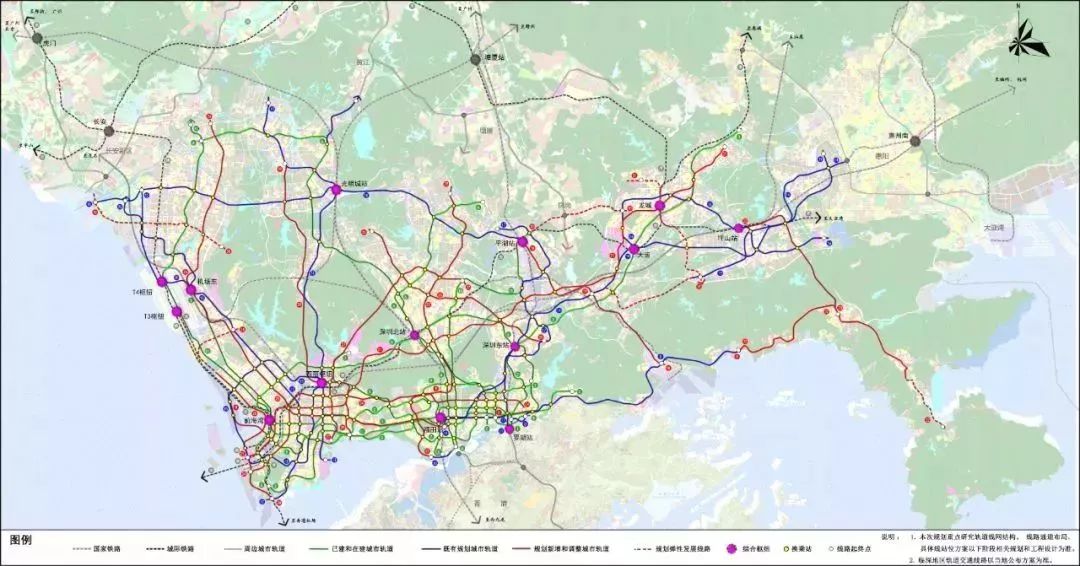 深圳2016-2030年地铁线网规划图