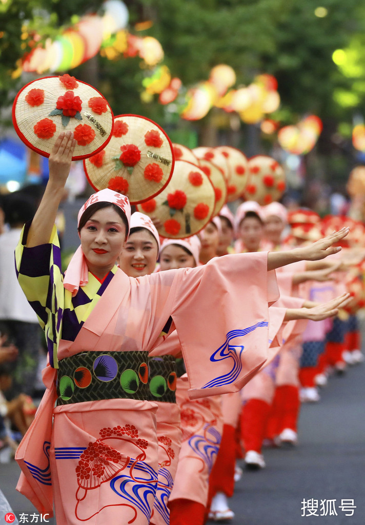 12 当地时间2018年8月5日,日本山形县,日本东北地区代表性的夏日祭祀