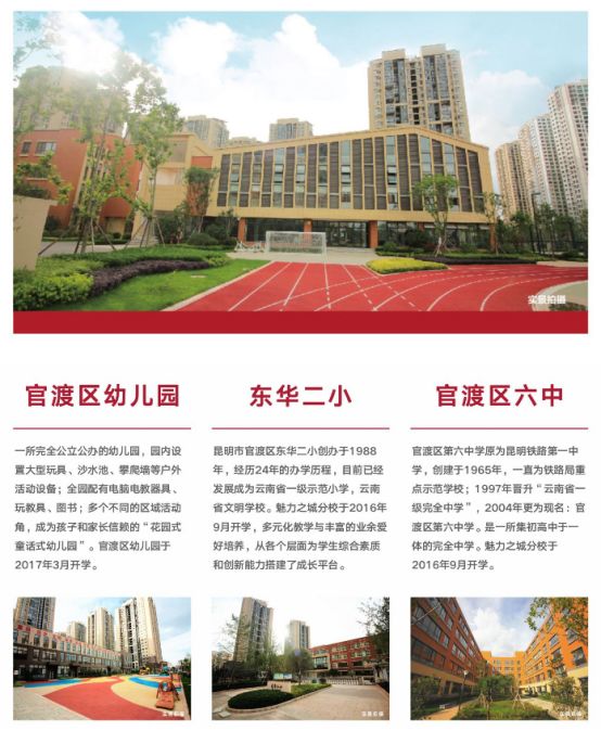 区第六中学已开学社区内官渡区幼儿园,东华二小多元化教育更好公立教