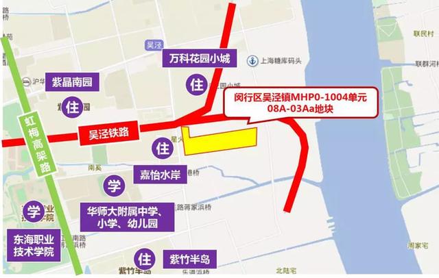 所在区位,交通及周边配套分析地块位于闵行区吴泾镇,地处外环外,位于